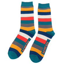 Load image into Gallery viewer, Mr Heron Rainbow Stripes Bamboo Socks
